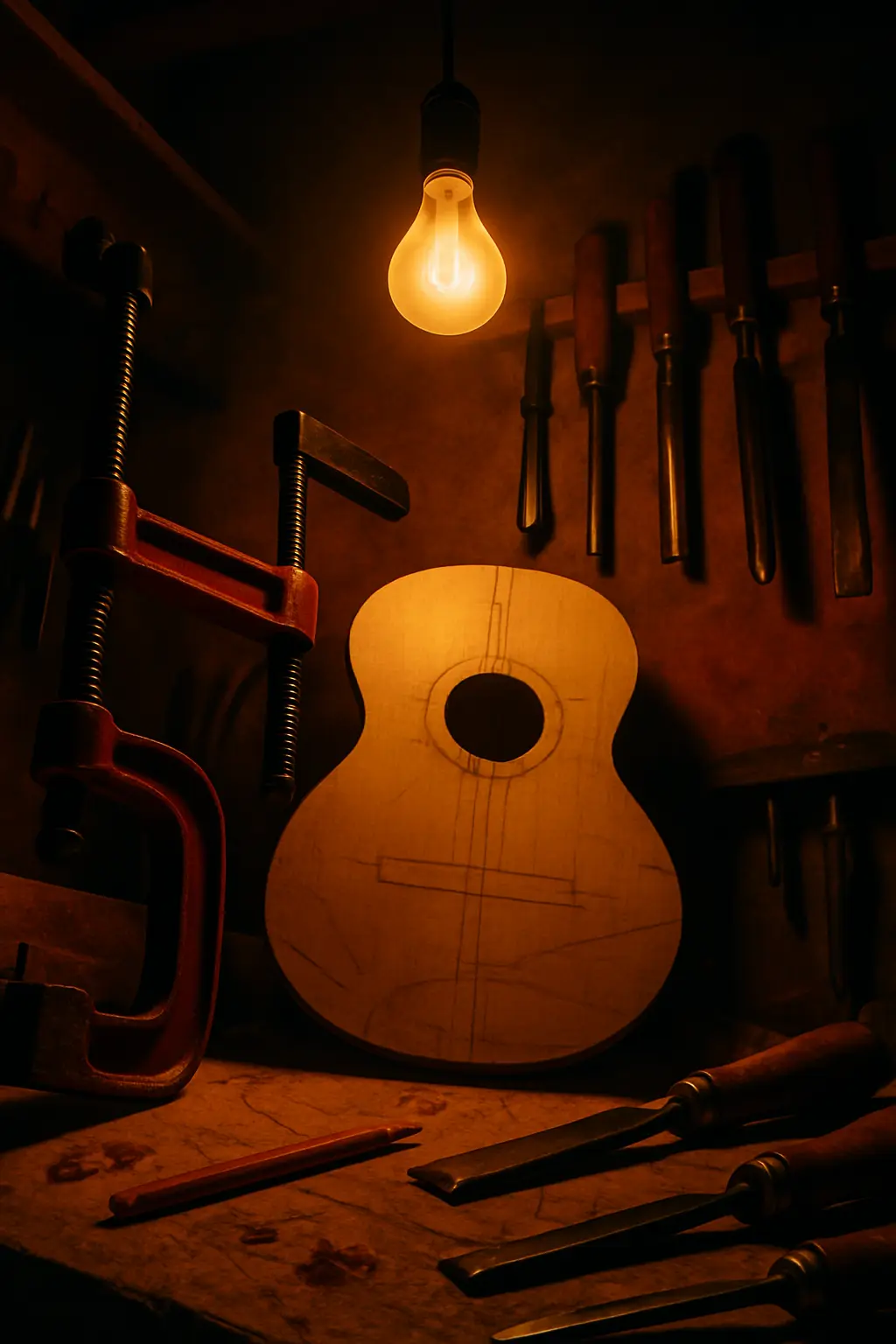 Illustration 3 of 6 for “The Luthier's Paradox: Why Guitar-Making Is More Philosophy Than Craft”