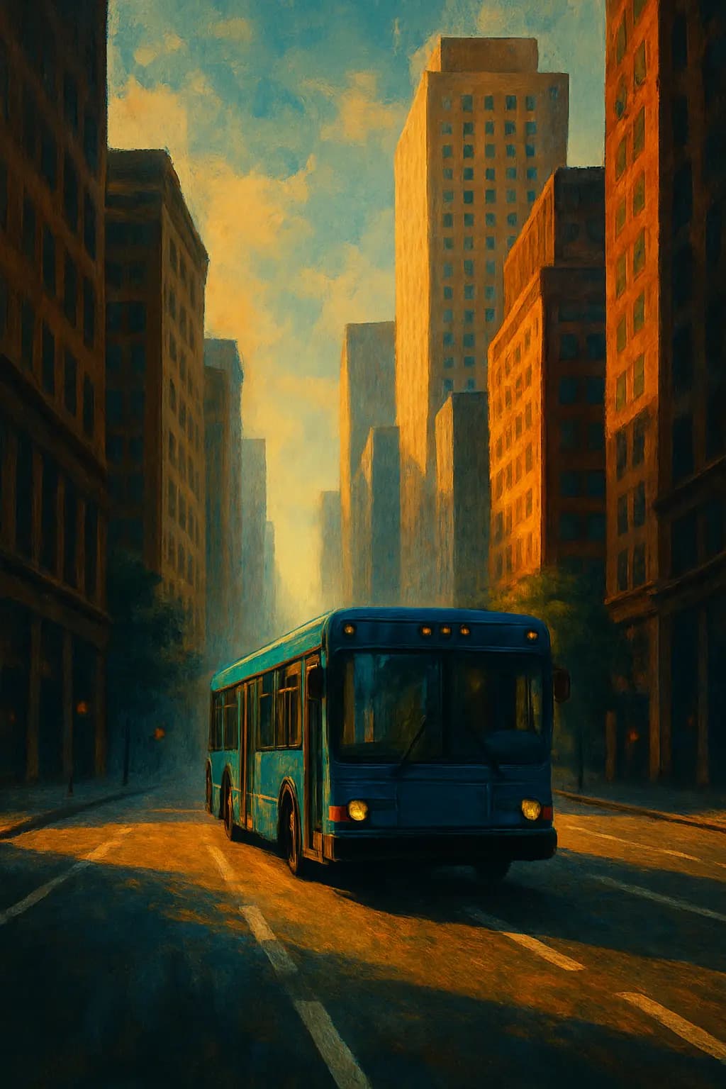 Illustration 1 of 2 for “How Buses Help a City”