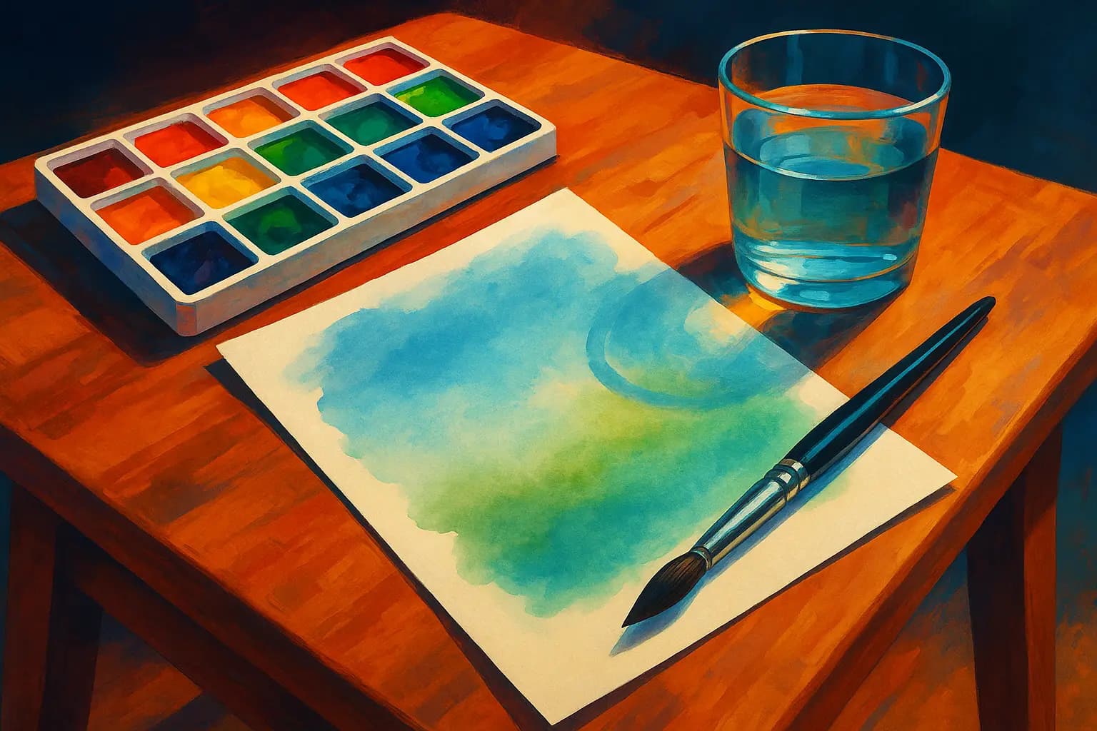 فنّ الرسم بالألوان المائية متعة وهدوء