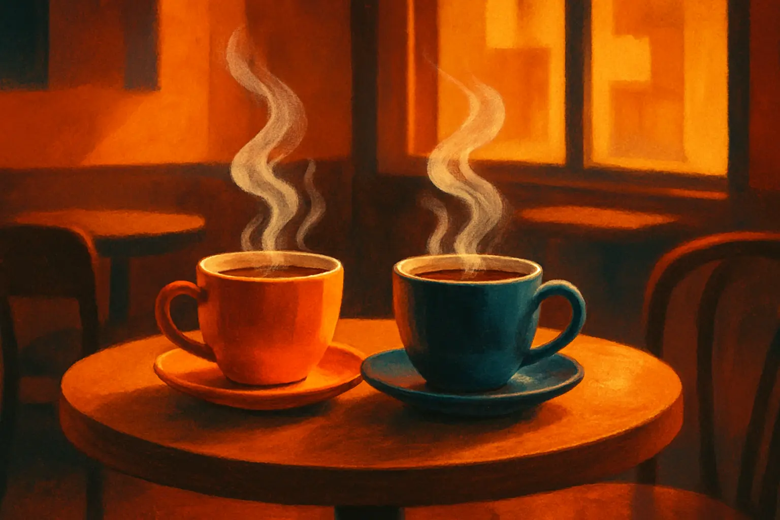 Zusammen einen Kaffee trinken – so beginnt Liebe