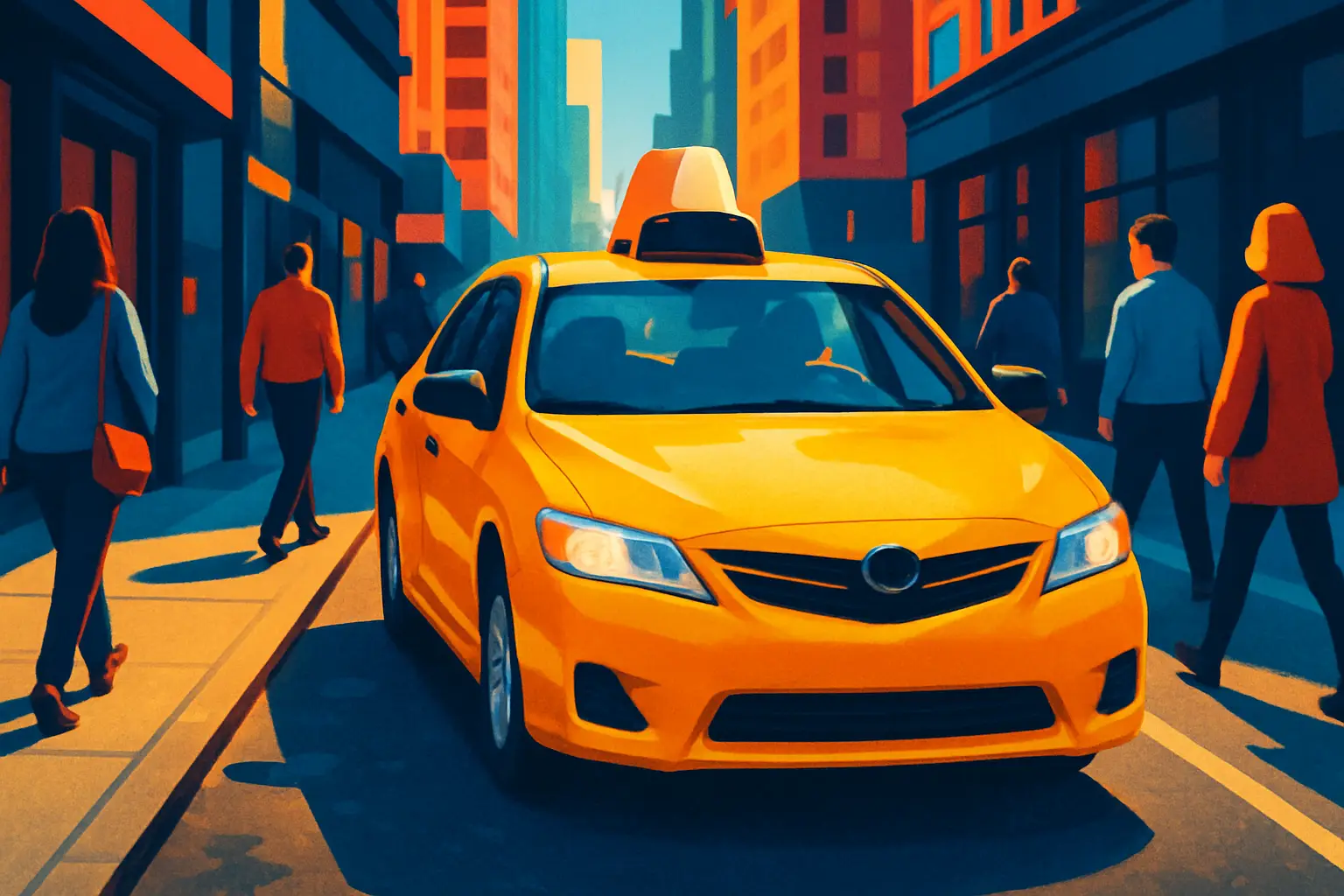Mit dem Taxi durch die Stadt