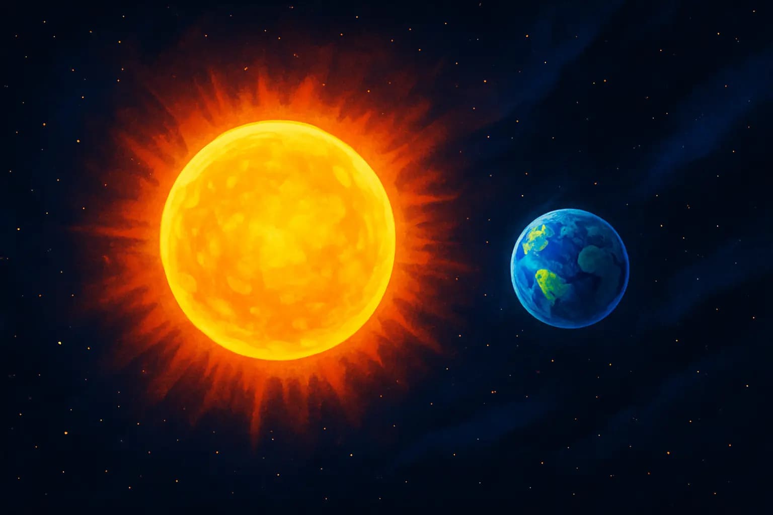Die Sonne ist sehr groß