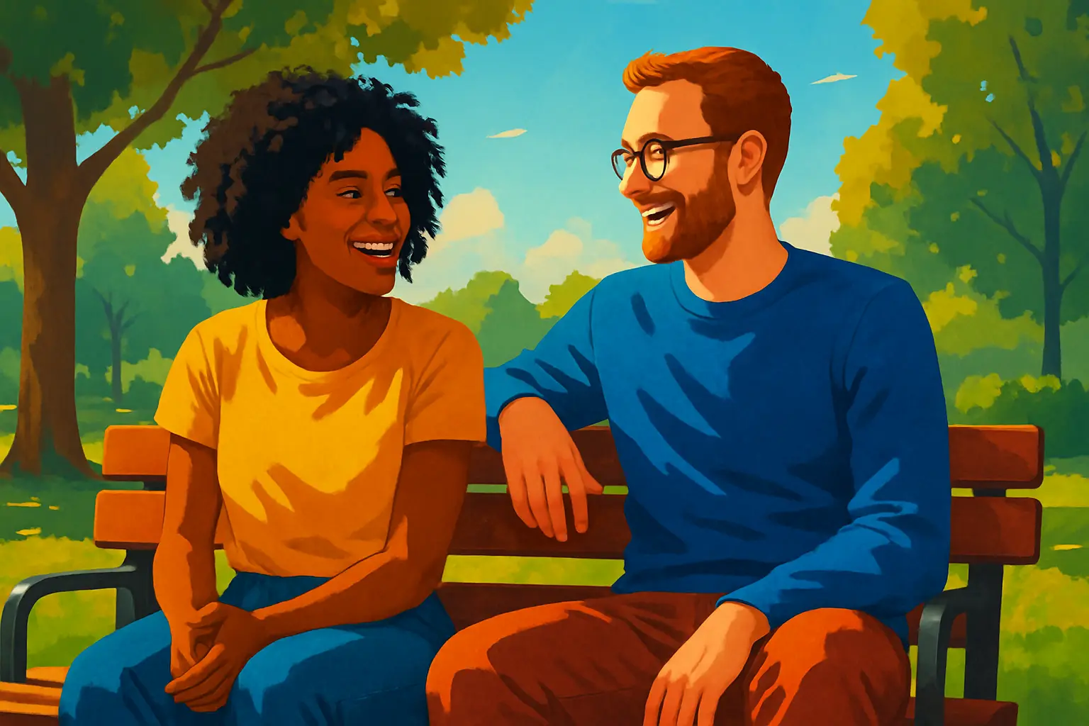 Zusammen lachen zusammen stark sein