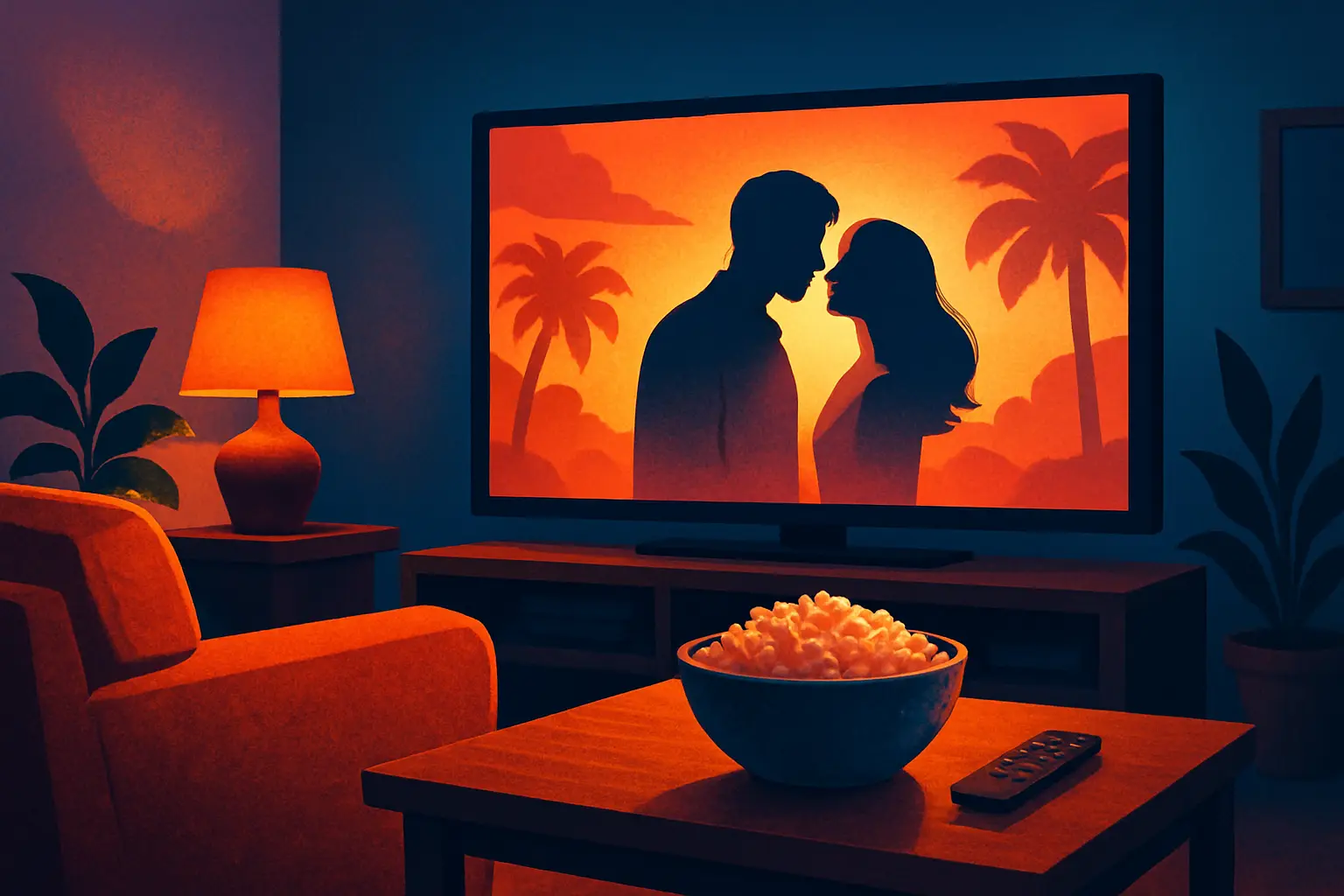 مشاهدة الأفلام في البيت