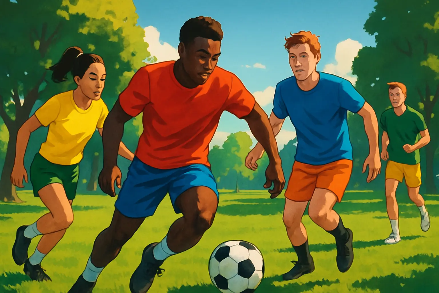 Le sport en équipe, c'est bien !