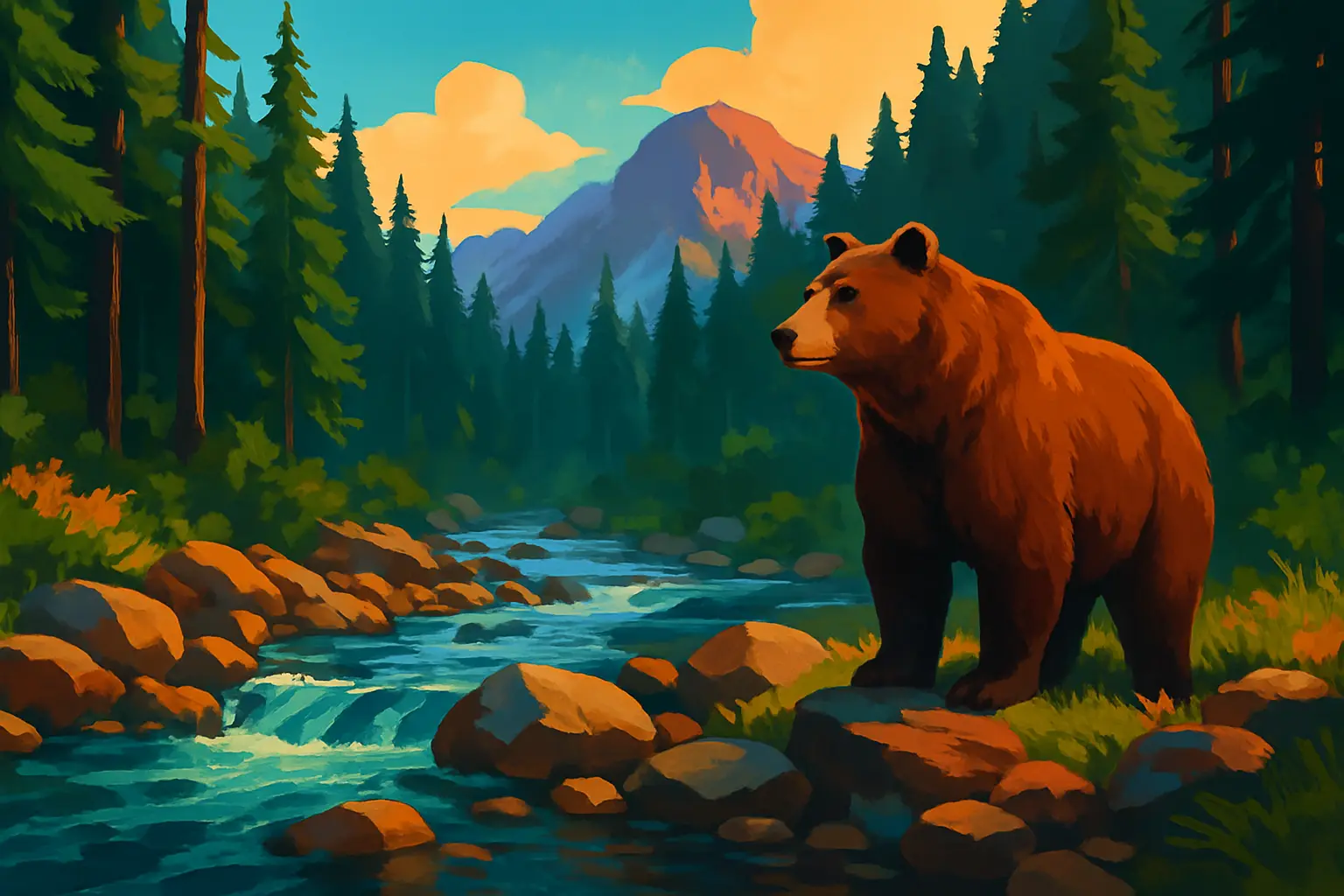 El oso pardo: un gigante que vive en el bosque
