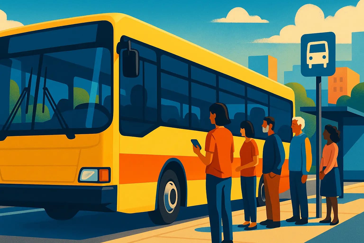 Mit dem Bus durch die Stadt
